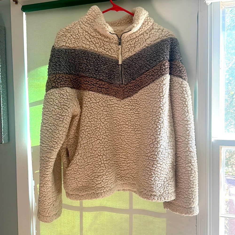HARPER fuzzy quarter zip